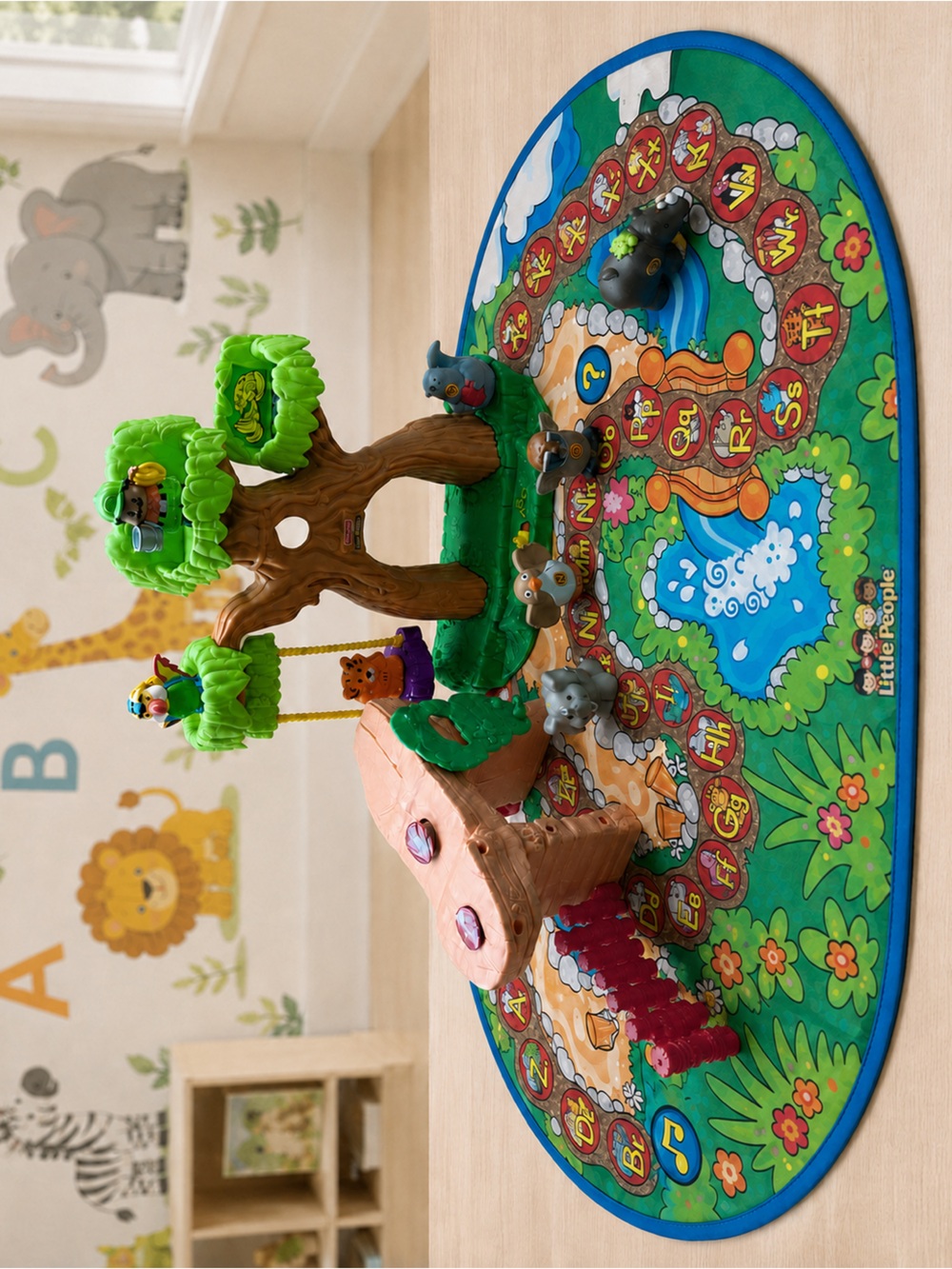 Fisher-Price Little People A–Z Learning Zoo Playset & Mat